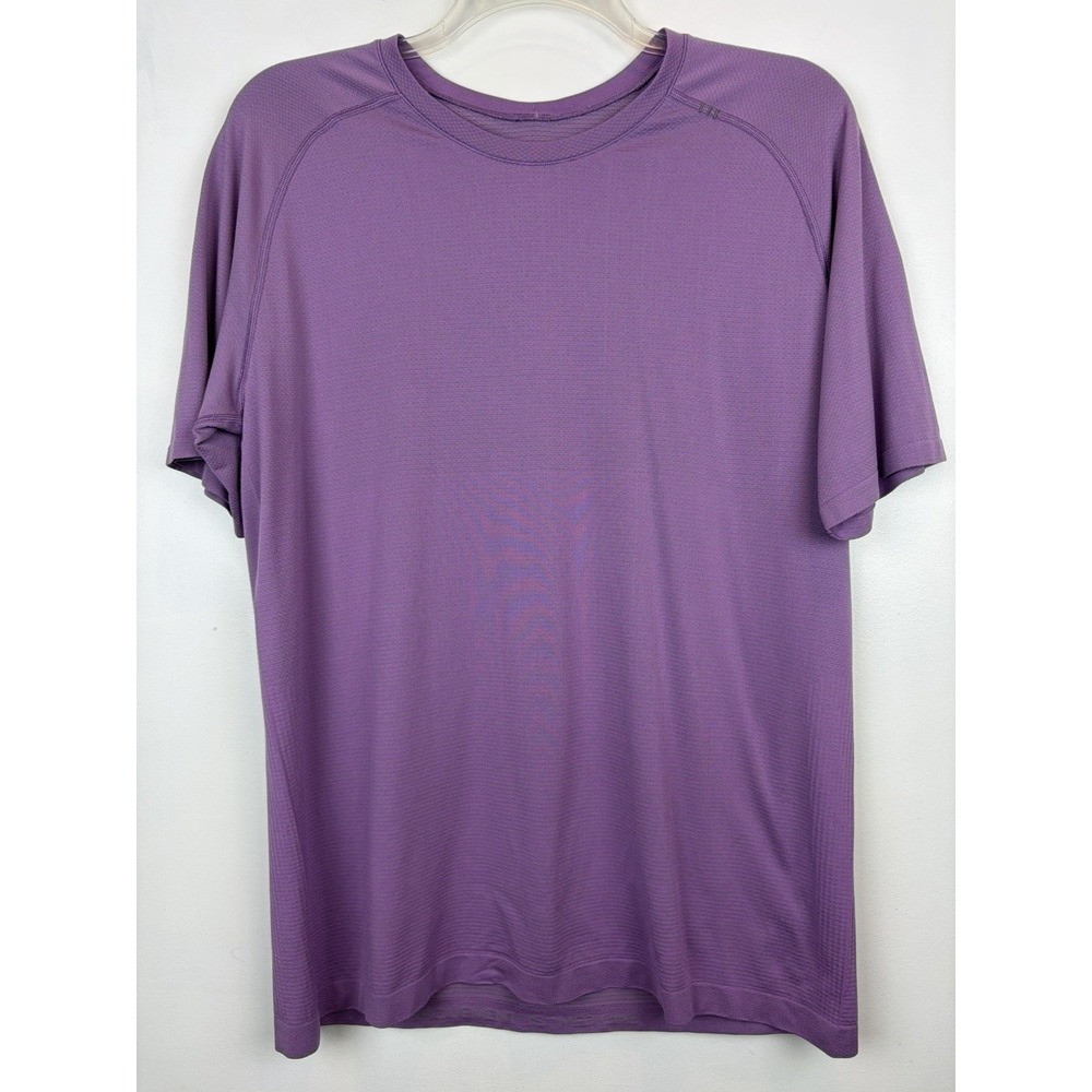 Lululemon Short Sleeve Metal Tech Vent Shirt Mens XL Purple Performance Sport